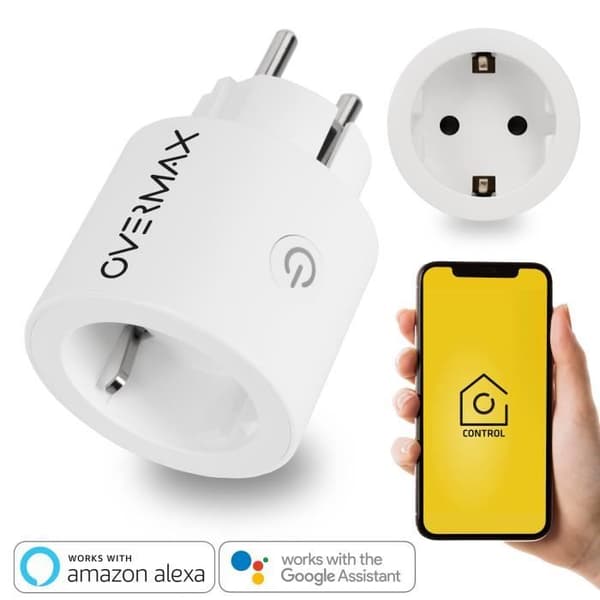 OVERMAX Flow Control Wifi Connected Socket - Röststyrning med Alexa och Google Home