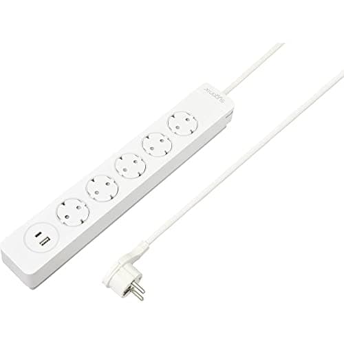 SY-4981230 Strømskinne med kontakt hvid beskyttelseskontakt (SY-4981230)