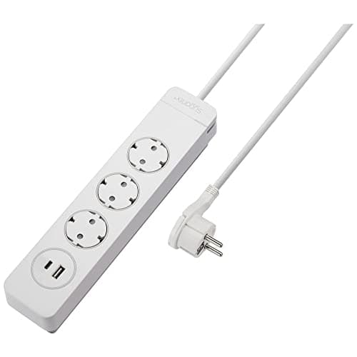 SY-4981228 Strømskinne med kontakt hvid beskyttelseskontakt (SY-4981228)