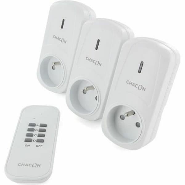 Socket set with remote control Chacon (3 antal)