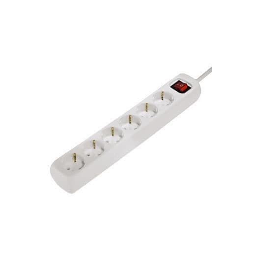 Elskena - HAMA - 6 utgångar - Switch - Vit