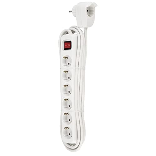 REV strømskinne 6+1 gange 2m hvid powersplit + kontakt (0012695114 WS)