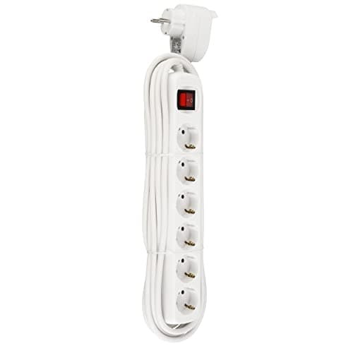 REV strømskinne 6+1 gange 2m hvid powersplit + kontakt (0012695114 WS)