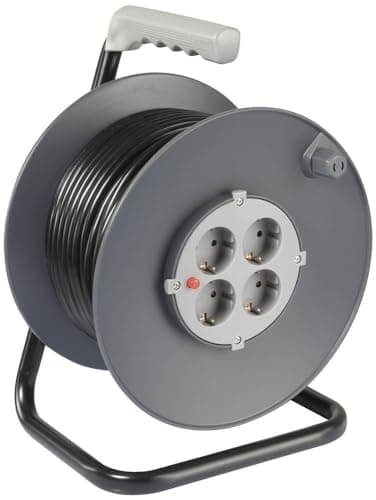sygonix SY-5655928 kabeltrumma 50m svart jordkontakt