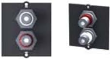 Bachmann - Modulær frontplade Snap-In - RCA X 2 - Sort Sort