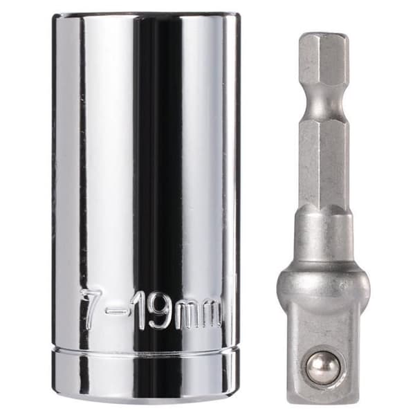 2st - Set Universal Hylsnyckel Power Drill Adapter Sockel Järnstång Multifunktion Hushållsreparationsverktyg Kit ...