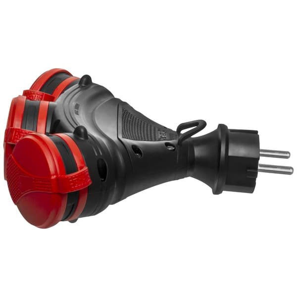 AWTOOLS EXTREME TRIPLE SPLITTER MED FLAPER IP54 16A