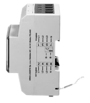 ORNO 3-faset elmåler, 80A, MID, 3 moduler, DIN TH-35mm