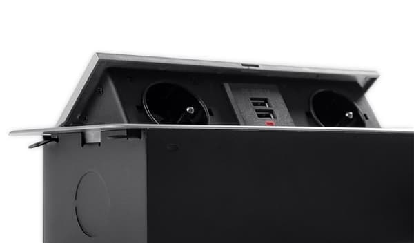 Oplukkelig bordplade fatning Spacetronik SPS-D24B V2