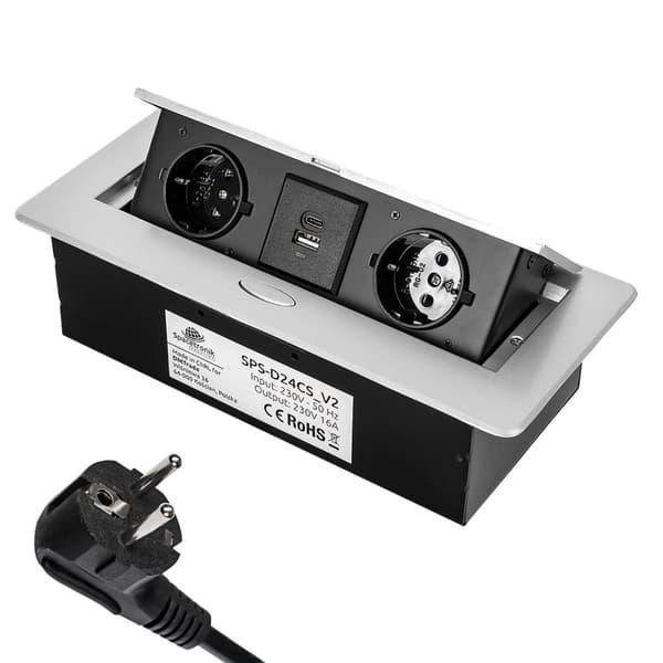 Oplukkelig bordplade fatning Spacetronik SPS-D24CS V2