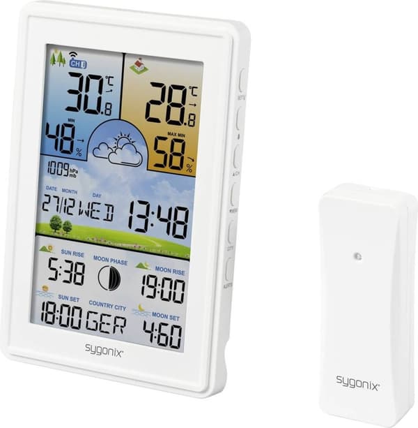 Sygonix SY-5509564 digital vejrstationsprognose for 12 til 24 timer (SY-5509564)
