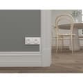 Miniatyrbild 4 av 4: Dubbeluttag - FONTINI - Neo Evo - Blank vit RAL 9003 - Extra platt design - 16A 250V