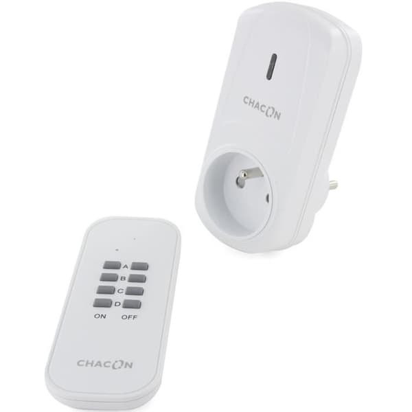 CHACON Set med 1 på / av-uttag + fjärrkontroll (3500 W - FR)