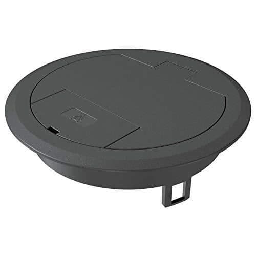 Golvuttag - OBO Bettermann - R2 9011 - Svart - 2P+E - Enfas