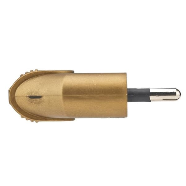 DEBFLEX Hanplugg 2P 6 A rakt uttag guld