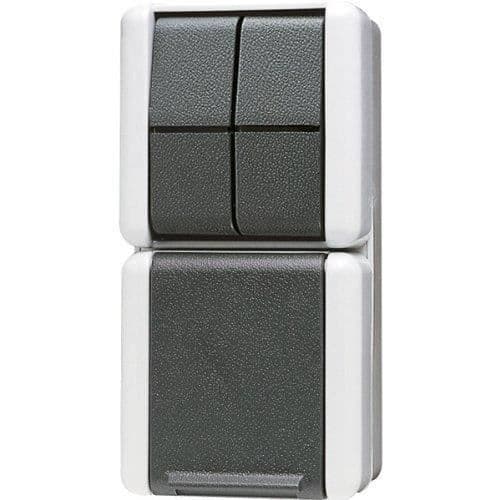 JUNG 875W TYP F UTTAG MED SERIALBRYTARE