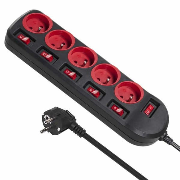 Eldosa 5 uttag Switch för varje uttag 1,5m Maclean Energy