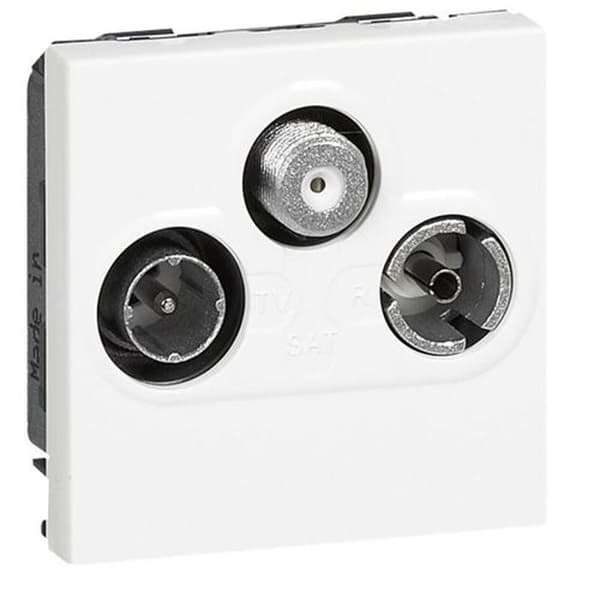 TV/R/SAT IP20 FM och DAB-uttag + 2 vita MOSAIK-moduler - LEGRAND - 078786