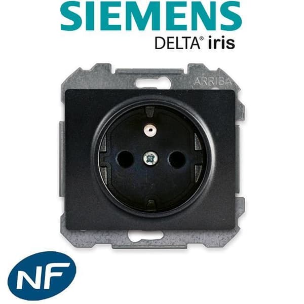 SIEMENS 2P+E uttagsmekanism - antracit