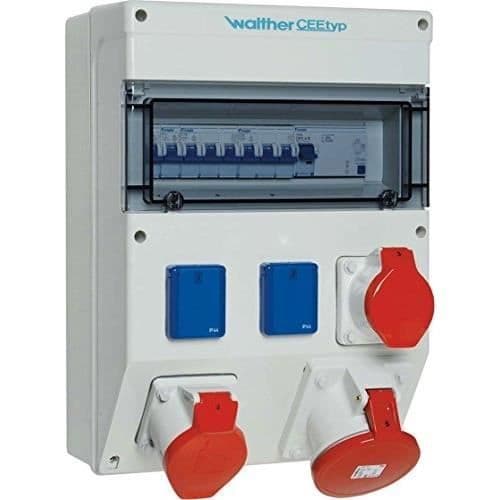 Eluttag - WALTHER - Kombination Fungerar 6824403 - Klar att installera - Flera uttag - Horisontell