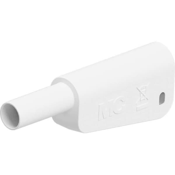 Säkerhetsbananplugg - Stäubli - SLM-4N-46 - Ø 4 mm - Hane - Vit
