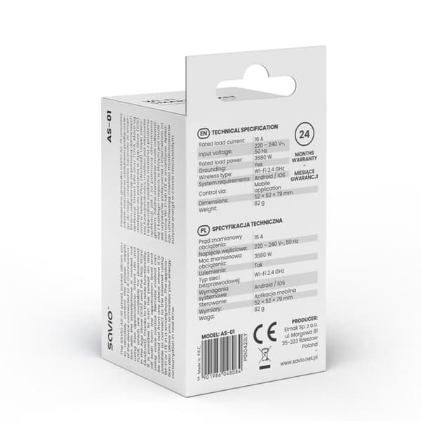 Smartkontakt OR: Intelligent Kontakt Savio AS-01 Wi-Fi