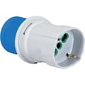 Miniatyrbild 1 av 2: Industriell adapter - FANTON - 2P+E 16A CEE Blå - IP44 - Schuko uttag