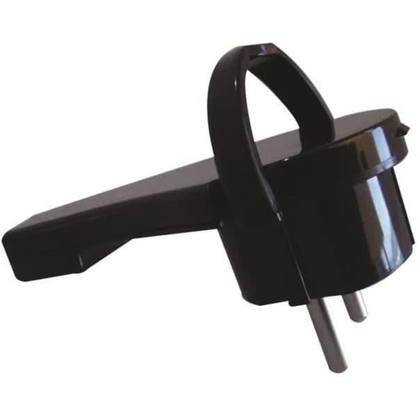Extra platt hankontakt - 16 A - Svart