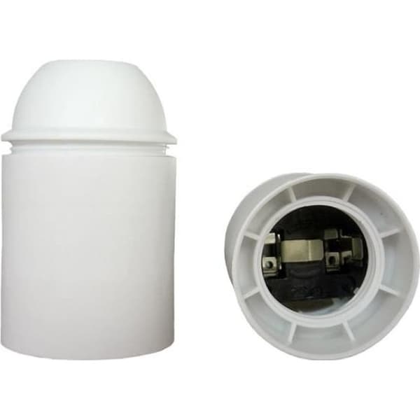 ZENITECH slät termoplast E27 lamphållare vit