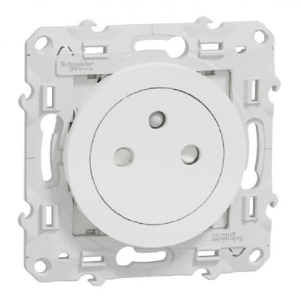 Strömuttag - Schneider - Odace Styl - Vit - 16A - 250V - 2P+E