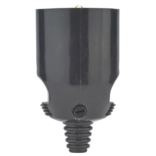 DEBFLEX Honkontakt 2P+E 16 A rakt uttag med svart lock