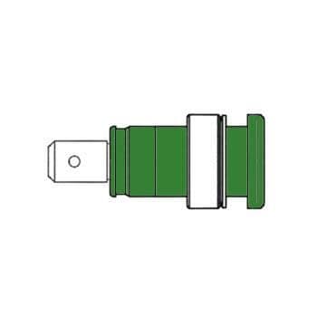 ISOLERAT SÄKERHETSUTTAG 4MM GRÖN SEB 2620-F63