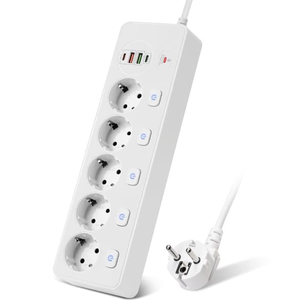 INF BKL-505 EU Hurtigopladning Power Strip