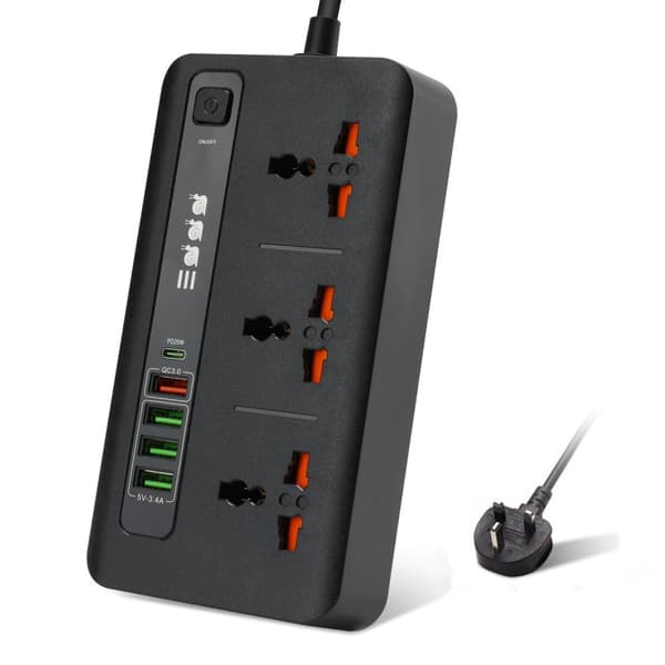 INF Universal Power Strip med hurtig opladning - BKL-04