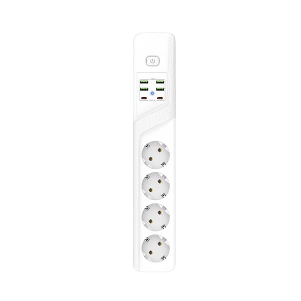 INF EU 4AC strømstik med 6 USB-porte - BKL-03 0