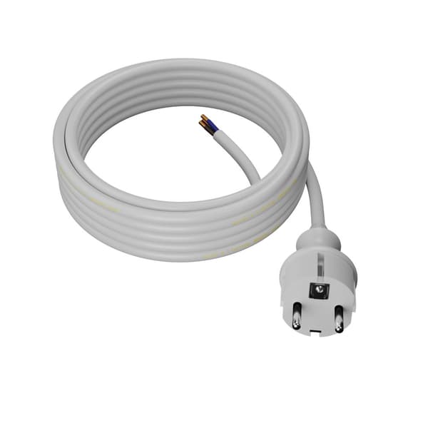 AWTOOLS KABEL MED STIK 1,5m 3x1,5 HVID H05VV-F