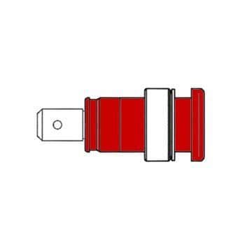 ISOLERAT SÄKERHETSUTTAG 4MM RÖD SEB 2620-F63