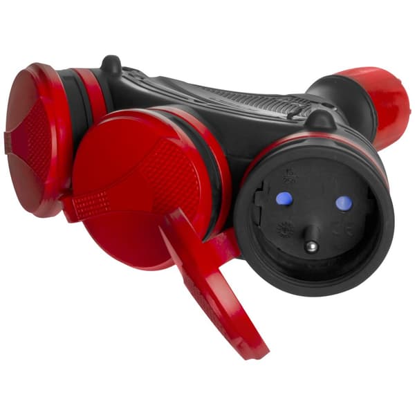 AWTOOLS EXTREME TREdobbelt stikkontakt med klap IP54 16A