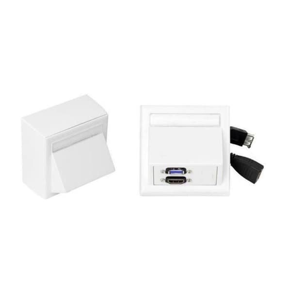 Väggtillbehör - Vivolink - Wall Hdmi, Usb3.0 In Thorsmann Wall Box - Vit - Rektangulär - Interiör