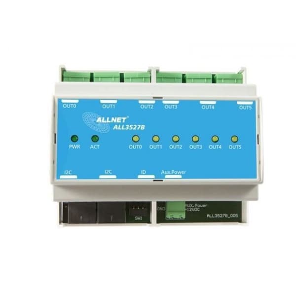 ALLNET ALL3527B, 12 V, 250 V, 10 A, blå, vit