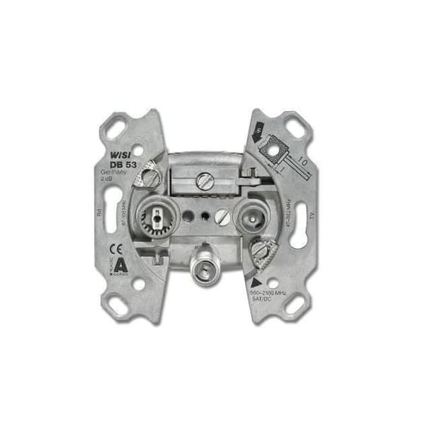 Mediakontakt - Busch-Jaeger - 0230-0-0384 - Frekvens 47-2150 - Bredd 70 mm - Metall Metallisk