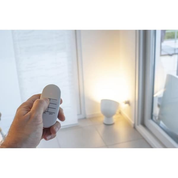 CHACON DiO Connect 2 Mini-uttag & Fjärrkontroll: 433MHz av DiO och WiFi, 3000W, PÅ/AV, Alexa + Google Home-kompatibel