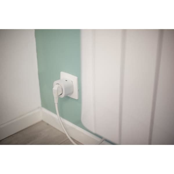 CHACON DiO Connect 2 Mini-uttag & Fjärrkontroll: 433MHz av DiO och WiFi, 3000W, PÅ/AV, Alexa + Google Home-kompatibel