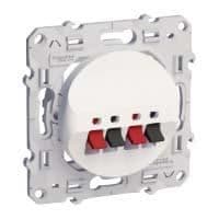 HP-uttag (högtalare) Vit - SCHNEIDER - Odace - Högtalaruttag - Fyrkantig - Interiör - Elektrisk
