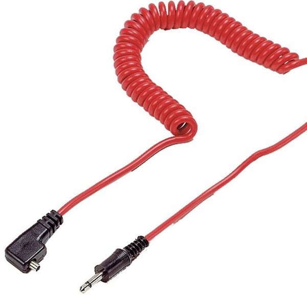 Kaiser kabel synkron blixt 10 m, PC/jack 6,35mm, röd - kai1409