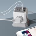 Pikkukuva 3 / 4: BW-EC1 8-in-1 Pysty Cube EU Socket Plug Power Outlet Extender 4 AC-pistorasialla / 2 USB-A / 2 USB-C MacBook iPad Game Office Home