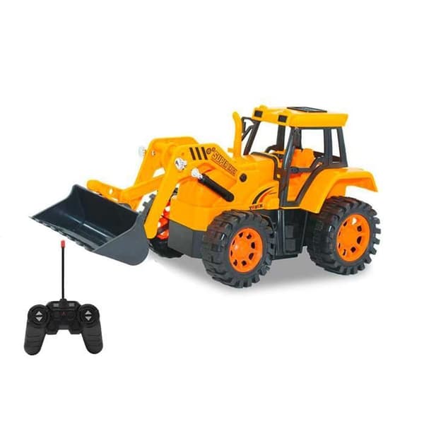 Leksak - TECHKIDS - Fjärrstyrd Grävmaskin - Gul - EN71 - Ledade armar och tippbar skopa