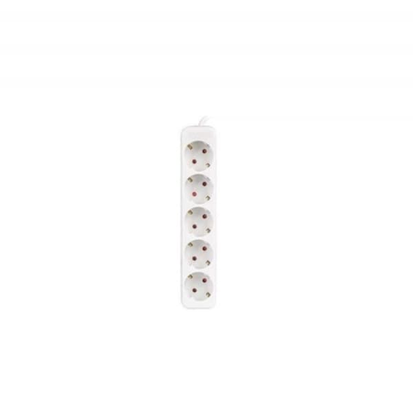 Eldosa - Lanberg - 5 st Schuko-uttag - 2500 W - 3 m Vit