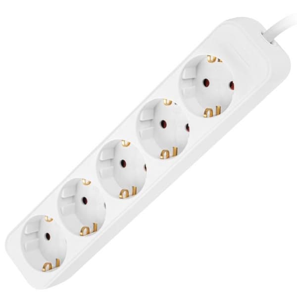 Multiprise - Lanberg - 5 Schuko-uttag - 1,5 m - Vit - Inomhus