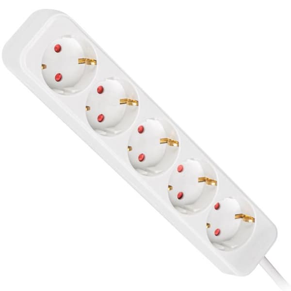 Multiprise - Lanberg - 5 Schuko-uttag - 1,5 m - Vit - Inomhus